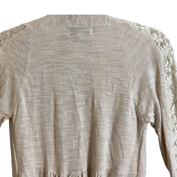 Knox Rose Open Cardigan Sweater Womens SZ M Lace Knit Draped Romantic Boho Hi-Lo - Picture 8 of 10